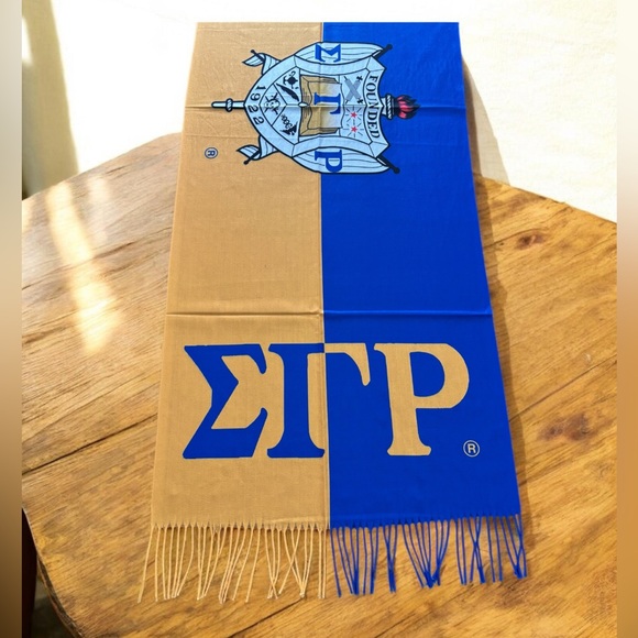 Sigma Gamma Rho 1922 Long Greek Scarf w/ Fringes - Picture 6 of 7